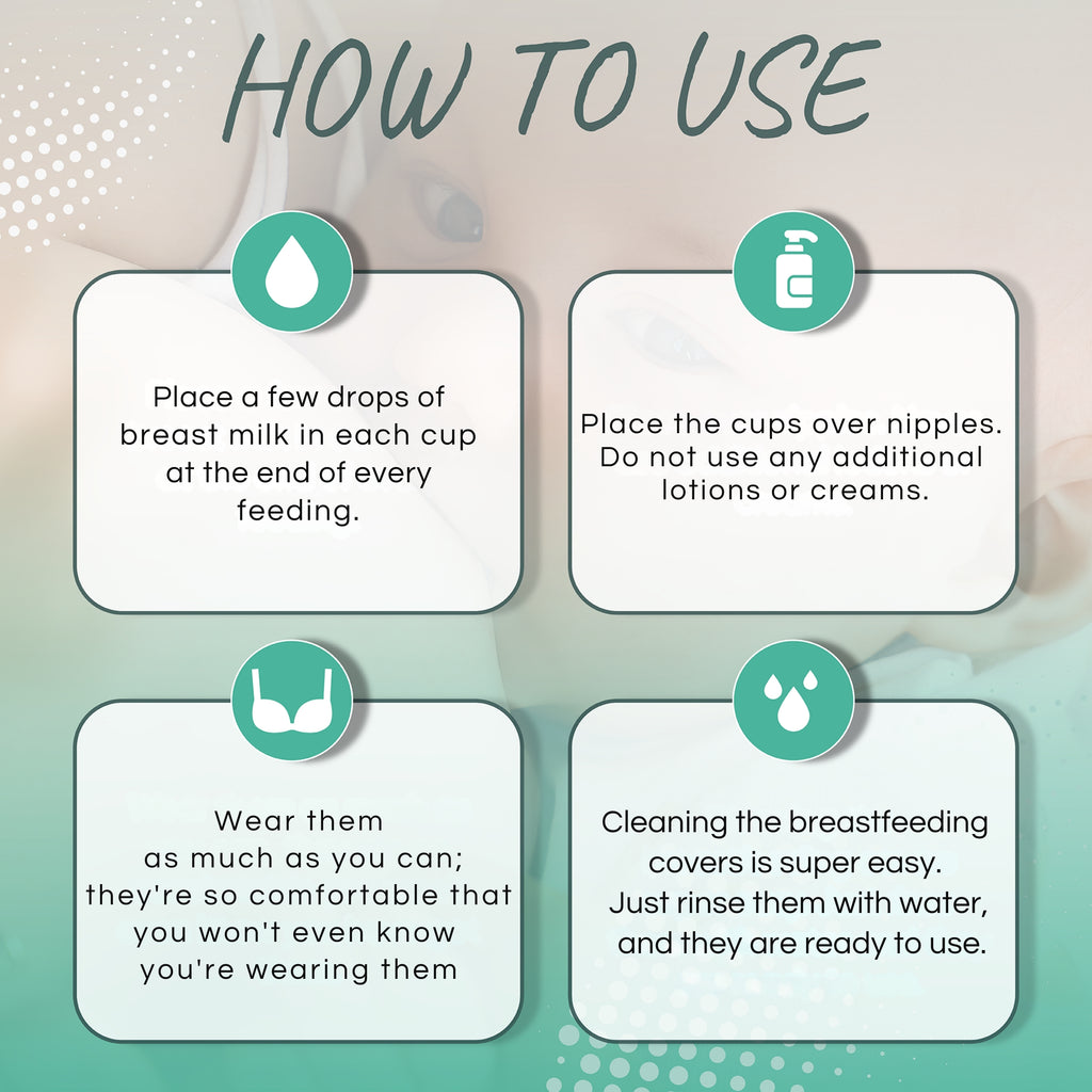 Silver Nursing Cups - Reusable 925 Silver Nursing Covers for Sore Nipples, Postpartum Mom Breastfeeding Essentials, Soothes & Protects