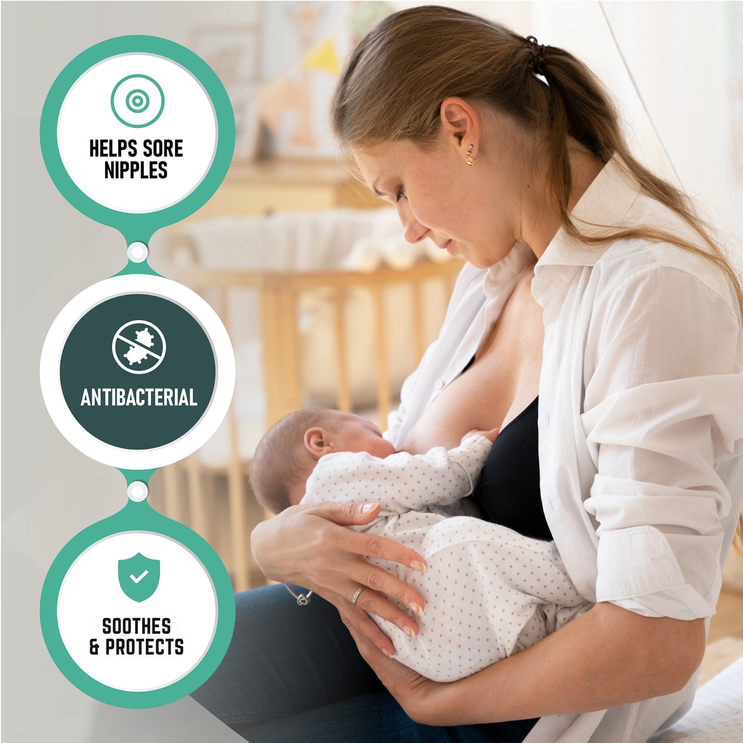 Silver Nursing Cups - Reusable 925 Silver Nursing Covers for Sore Nipples, Postpartum Mom Breastfeeding Essentials, Soothes & Protects